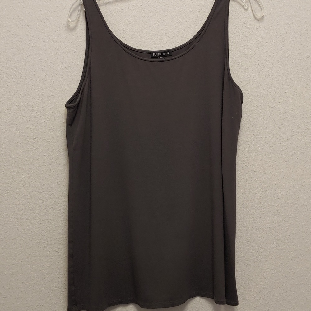 Eileen Fisher Stretch viscose scoop neck long tank